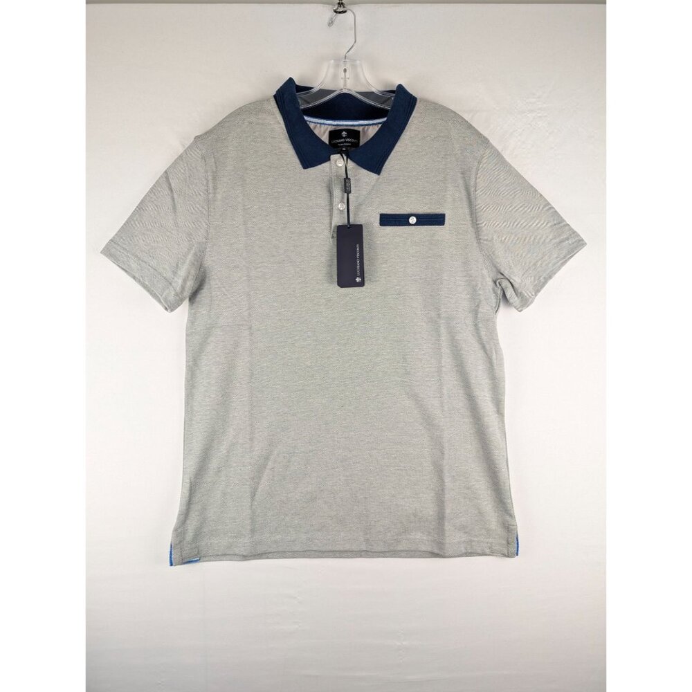 Luchiano Visconti Shirt‎ Mens XL Gray Polo Shirt